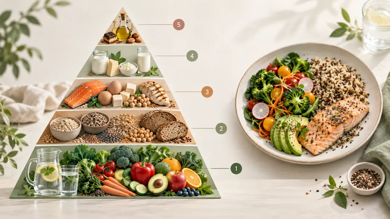 Pyramide alimentaire : 5 repères pour équilibrer son assiette sans compter chaque bouchée